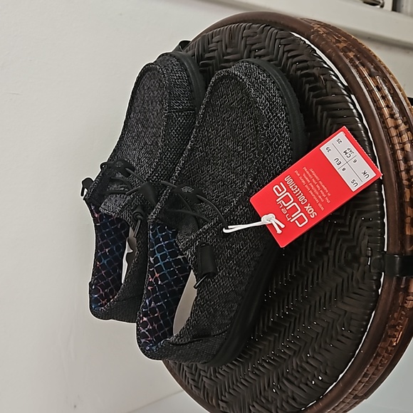 Hey Dude Shoes - Hey Dude Wendy Sox Micro Total Black Moccasin Shoes Size 8